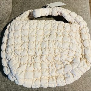 Rare Cos oversized quilted bag cream